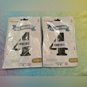 40 inch Black Foil Balloon Number 4